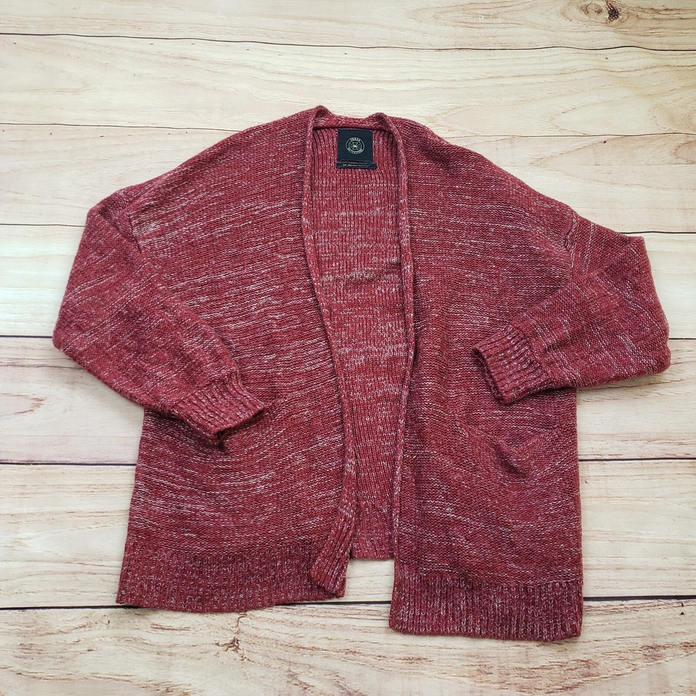 Urban Outfitters Sweater‎ Womens Small Red Cardigan Knit Open Front Ladies S